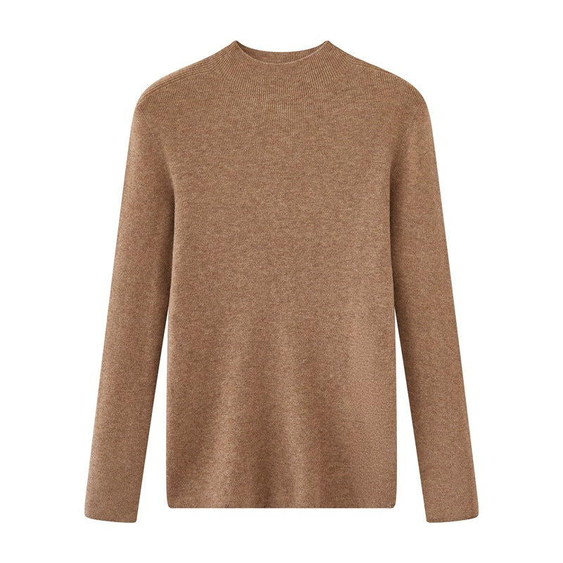 Seamless wool round-neck base layer shirt