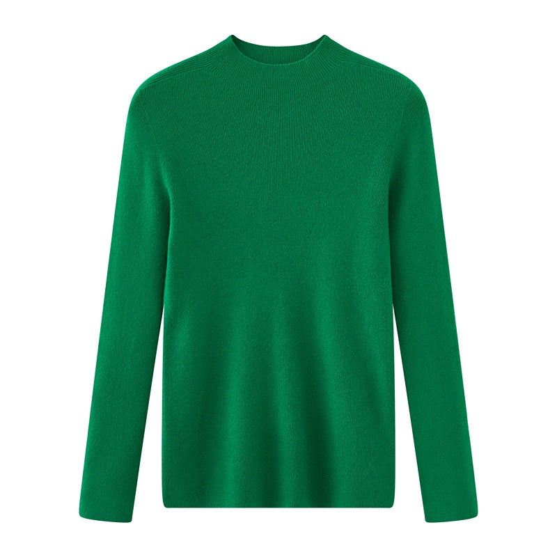 Seamless wool round-neck base layer shirt