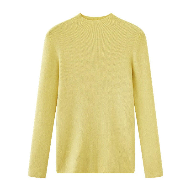 Seamless wool round-neck base layer shirt