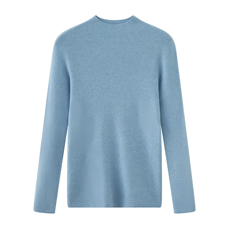 Seamless wool round-neck base layer shirt