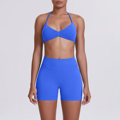 Seamless Yoga Sports Bra and Shorts Set