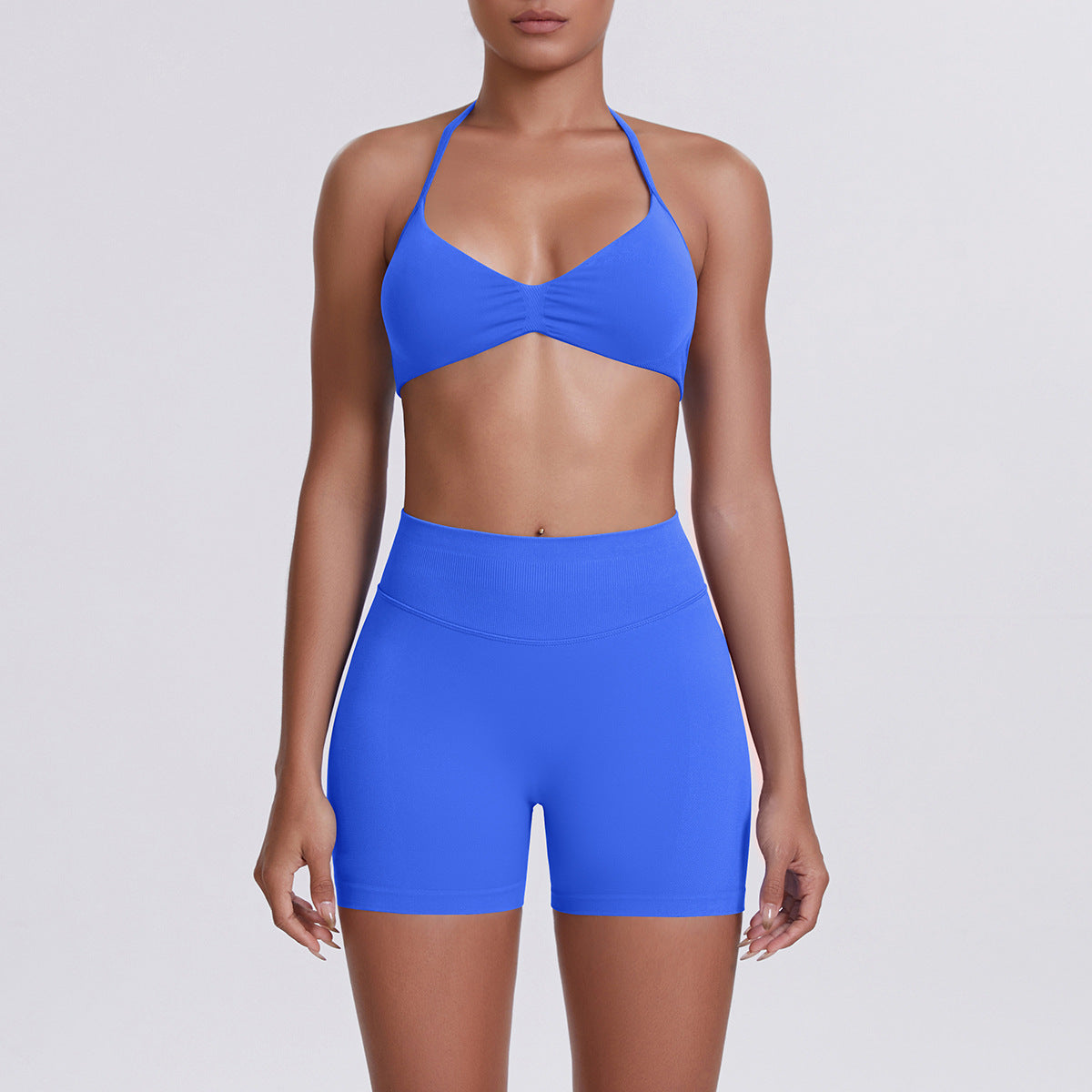 Seamless Yoga Sports Bra and Shorts Set