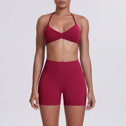 Seamless Yoga Sports Bra and Shorts Set