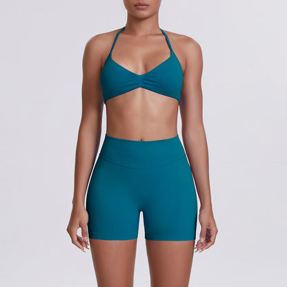 Seamless Yoga Sports Bra and Shorts Set
