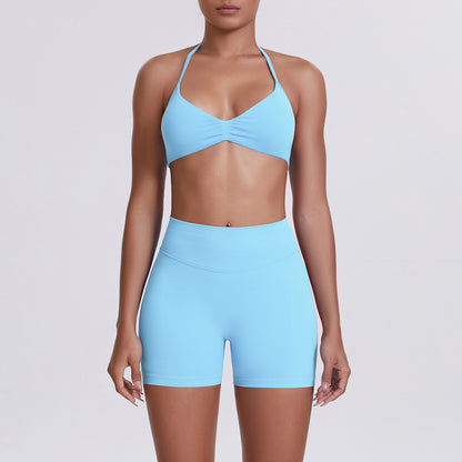 Seamless Yoga Sports Bra and Shorts Set