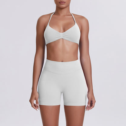 Seamless Yoga Sports Bra and Shorts Set
