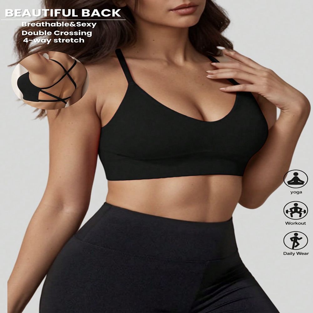 Seamless Yoga Sports Bra Quick-Dry Fitness Running Top
