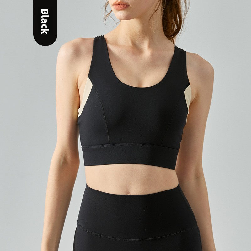 Seamless Yoga Sports Bra with Chest Support