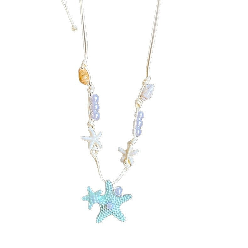 Seaside Shell Starfish Pendant Necklace