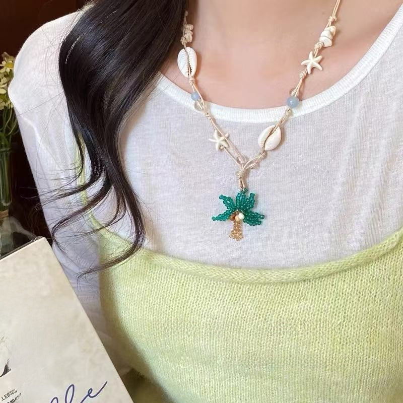Seaside Shell Starfish Pendant Necklace