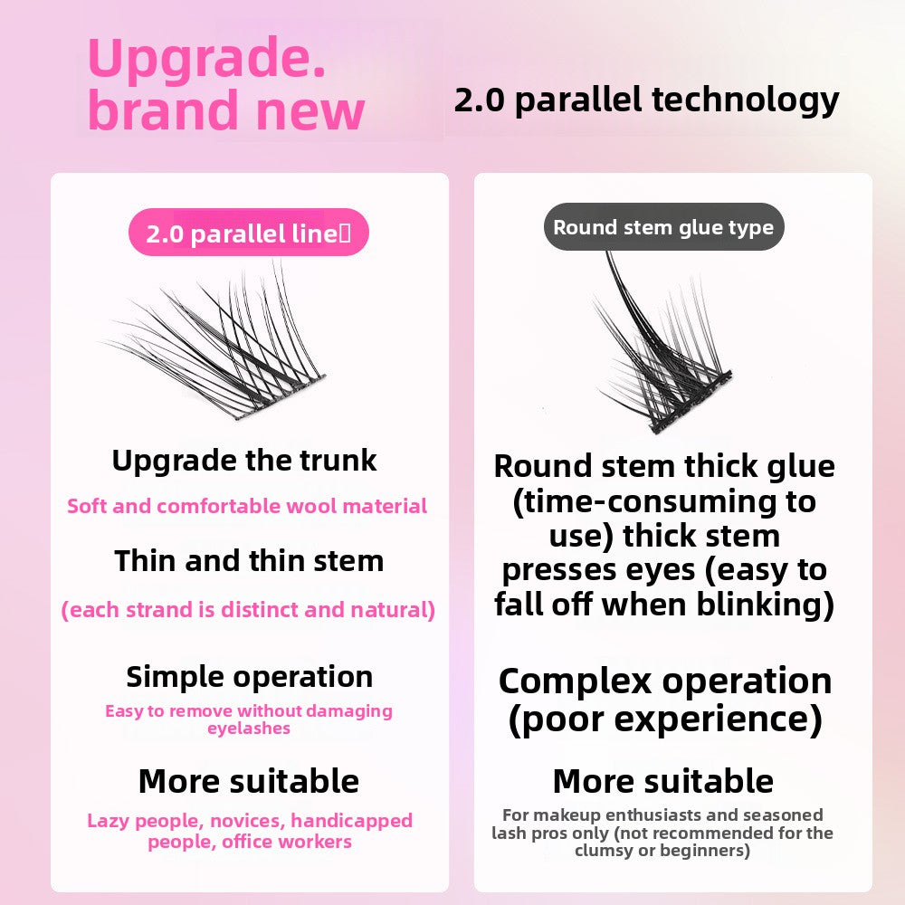 Sectioned false eyelashes