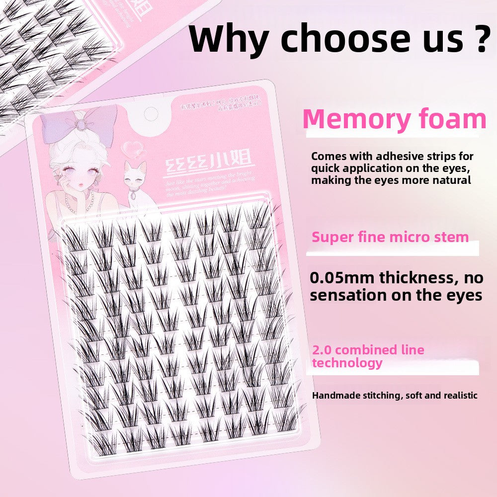 Sectioned false eyelashes