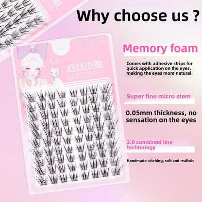 Sectioned false eyelashes