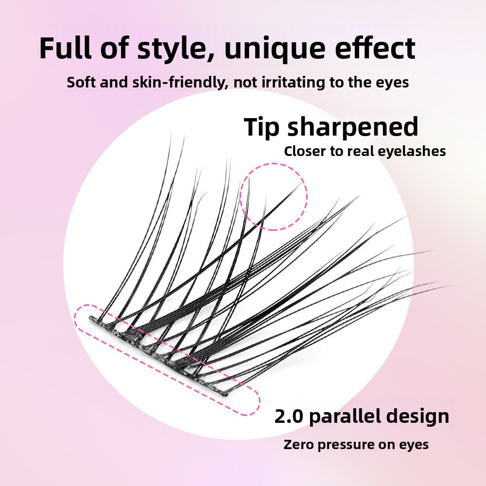 Sectioned false eyelashes