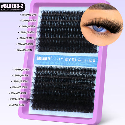 Segmented False Eyelashes Natural Look