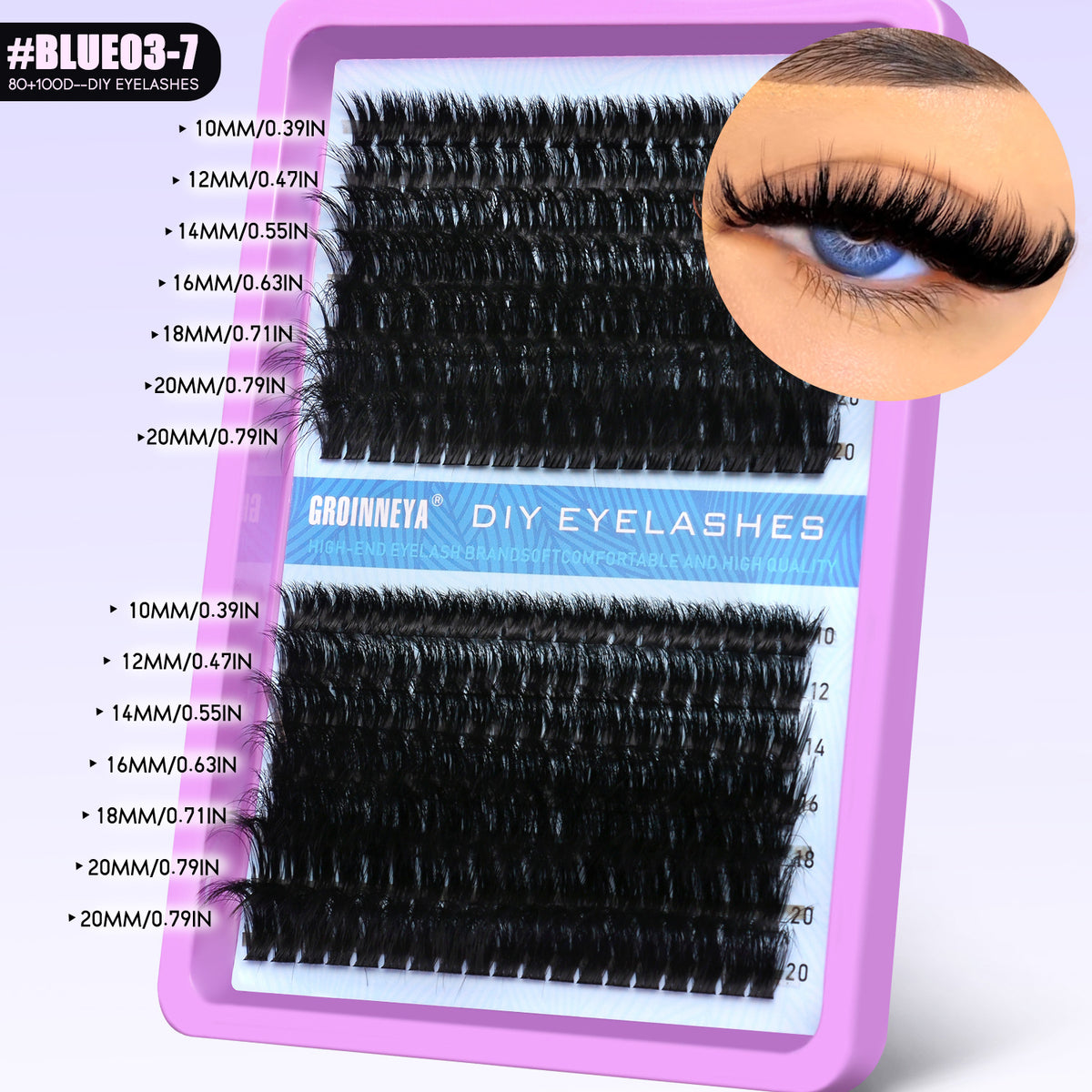 Segmented False Eyelashes Natural Look