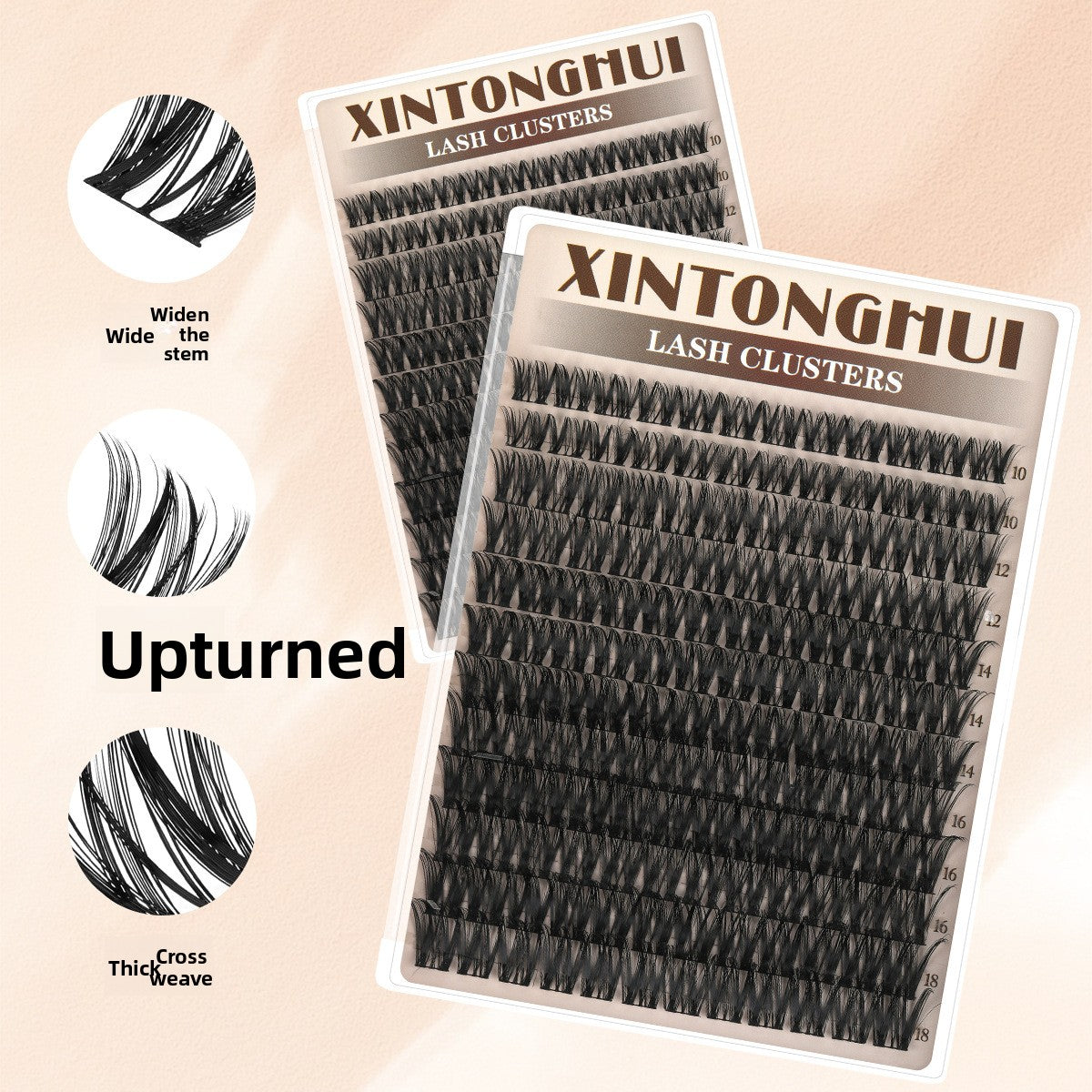 Segmented false eyelashes