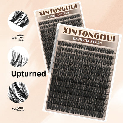 Segmented false eyelashes