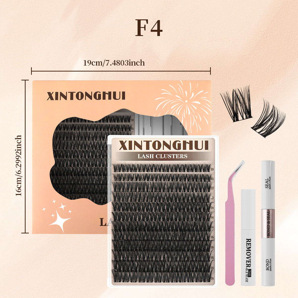 Segmented false eyelashes