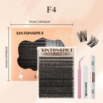 Segmented false eyelashes