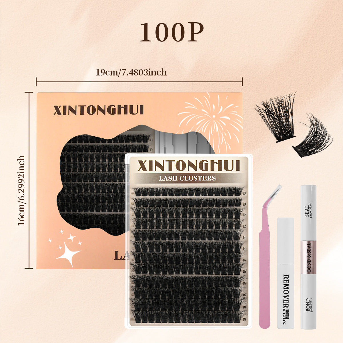 Segmented false eyelashes
