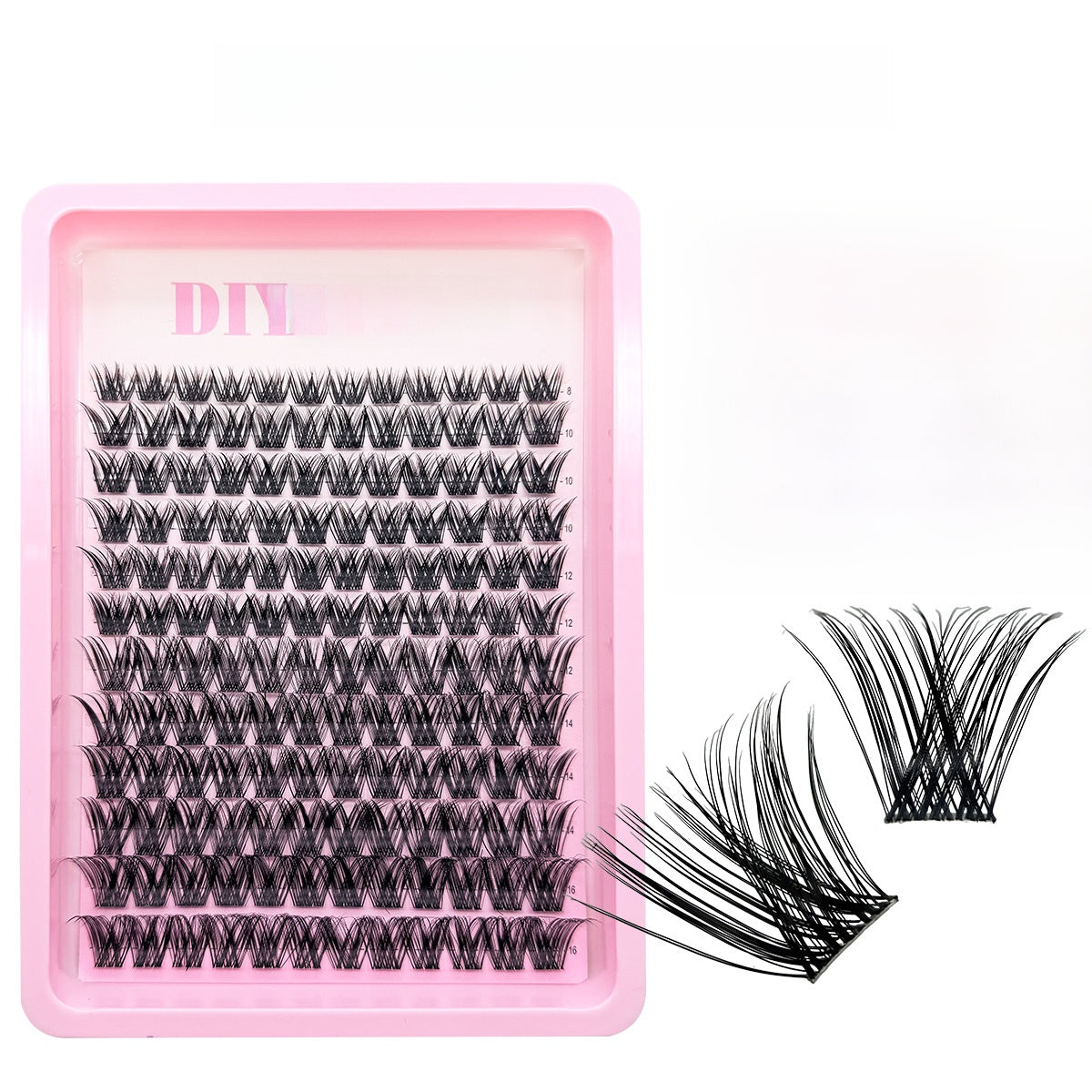 Segmented False Eyelashes Transparent Stems