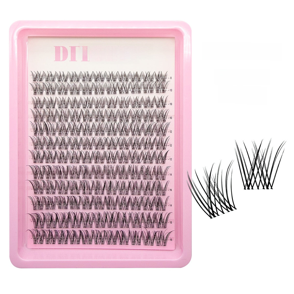 Segmented False Eyelashes Transparent Stems