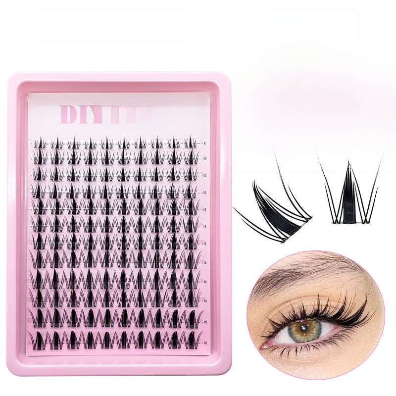Segmented False Eyelashes Transparent Stems