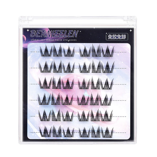 Self-adhesive and easy-to-remove large-capacity false eyelashes