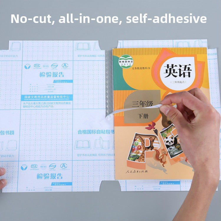 Self-adhesive book cover film for primary school students