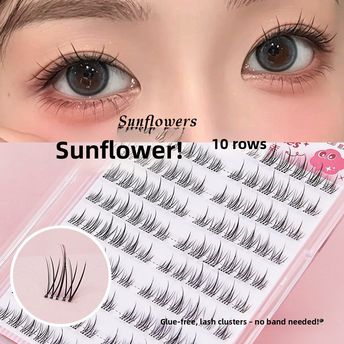 Self-Adhesive False Eyelashes Natural Look