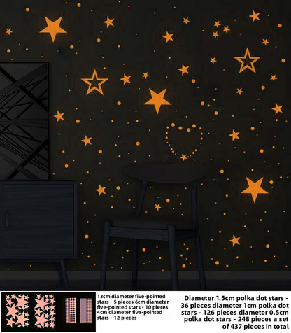 Self-Adhesive Glowing Star Ceiling Decals