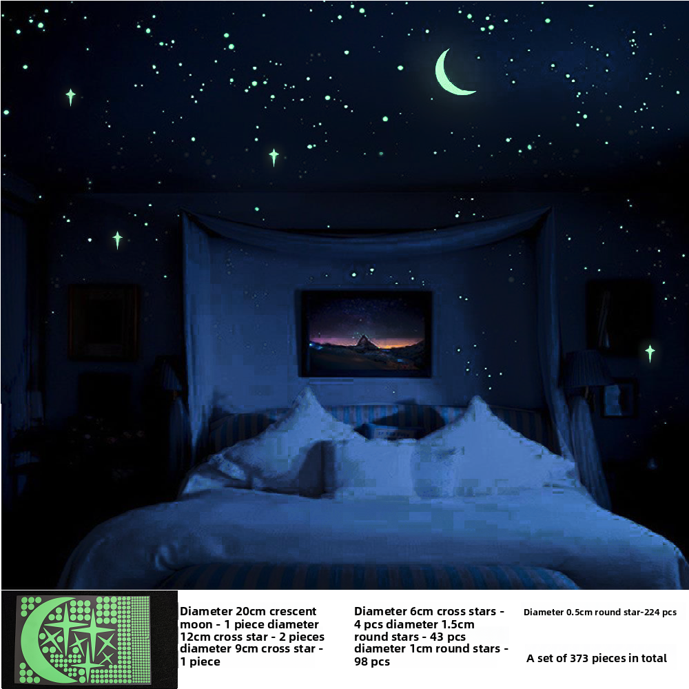 Self-Adhesive Glowing Star Ceiling Decals