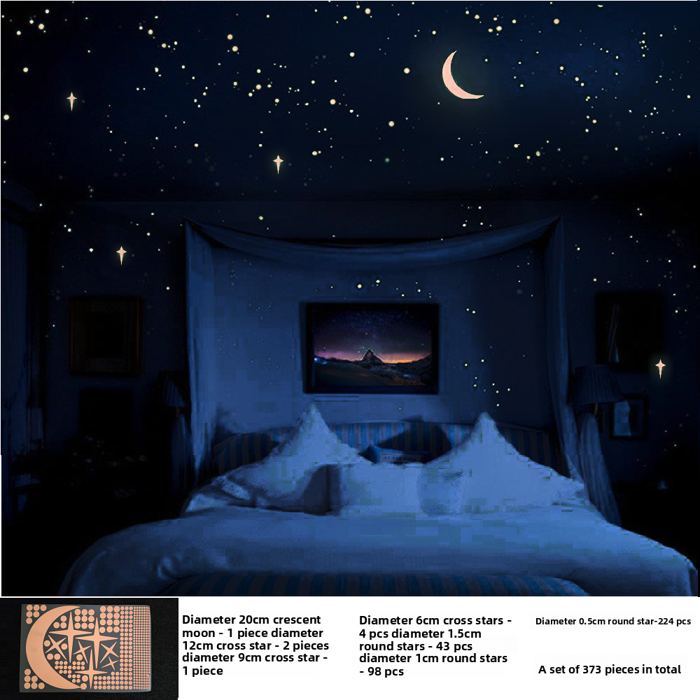 Self-Adhesive Glowing Star Ceiling Decals
