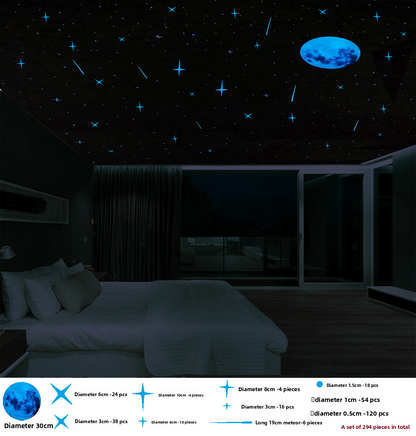 Self-Adhesive Glowing Star Ceiling Decals