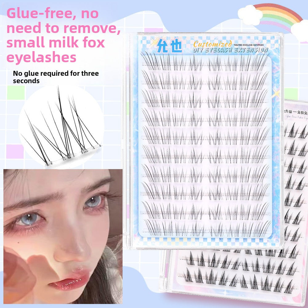Self-adhesive glue-free false eyelashes