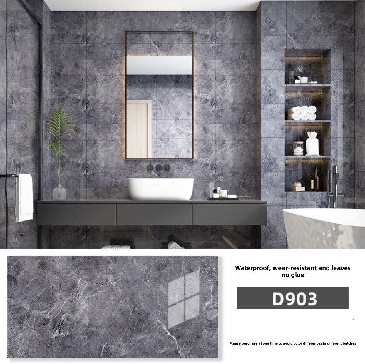Self-adhesive imitation ceramic tile wall贴