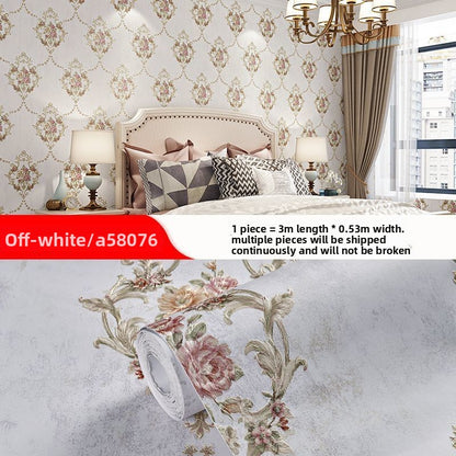 Self-adhesive non-woven wallpaper thickened wallpaper bedroom living room