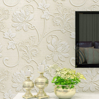 Self-adhesive non-woven wallpaper thickened wallpaper bedroom living room