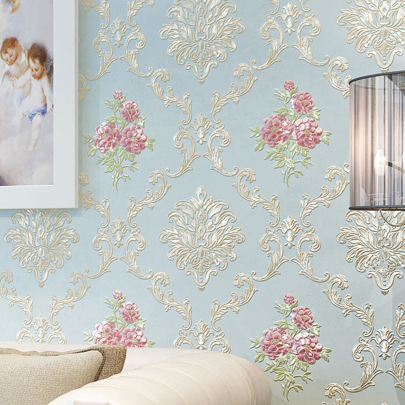Self-adhesive non-woven wallpaper thickened wallpaper bedroom living room