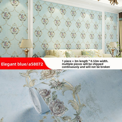 Self-adhesive non-woven wallpaper thickened wallpaper bedroom living room