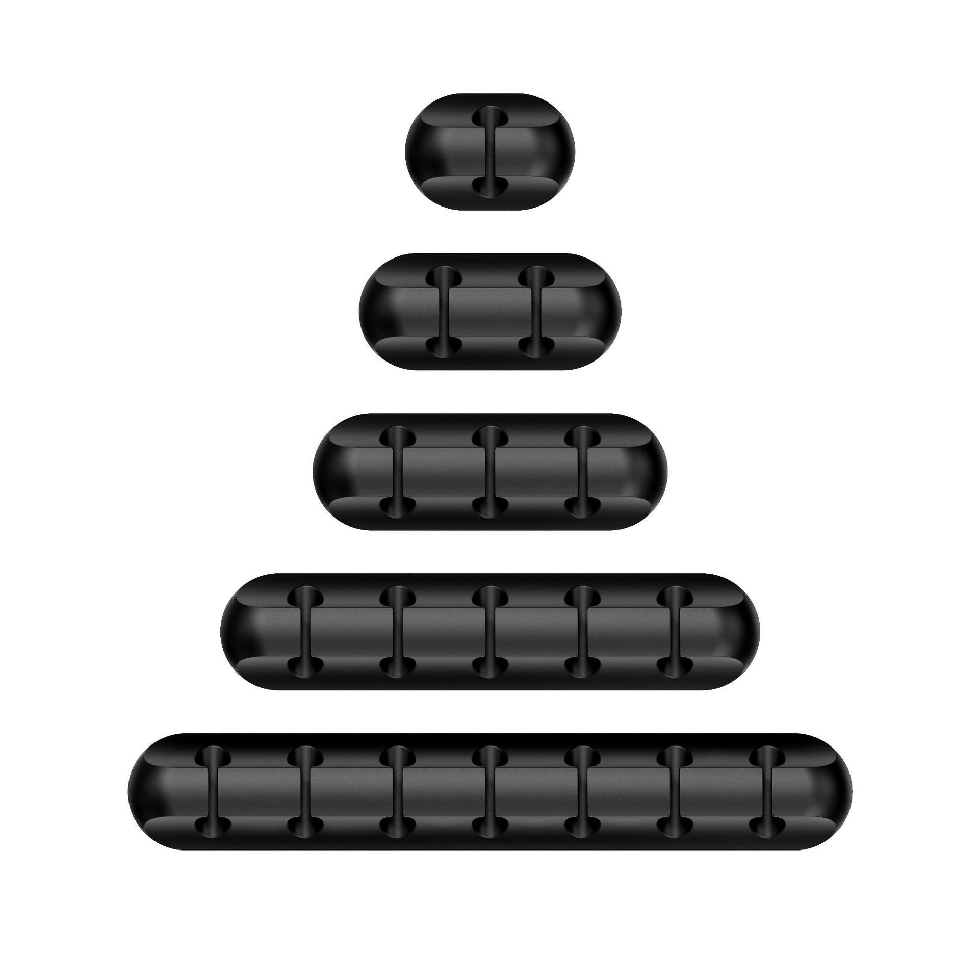 Self-adhesive silicone cable organizer for desktop wire management