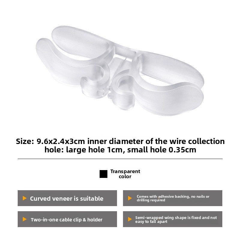 Self-Adhesive Silicone Cable Organizer