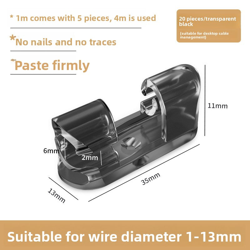 Self-Adhesive Silicone Cable Organizer