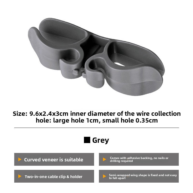 Self-Adhesive Silicone Cable Organizer