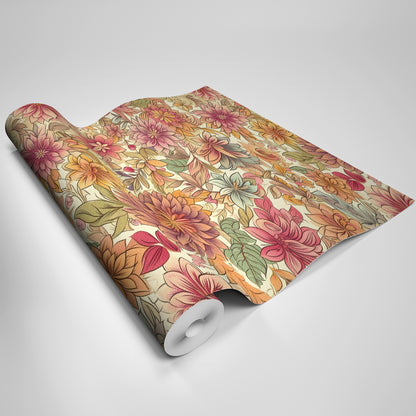 Self-adhesive textured wallpaper