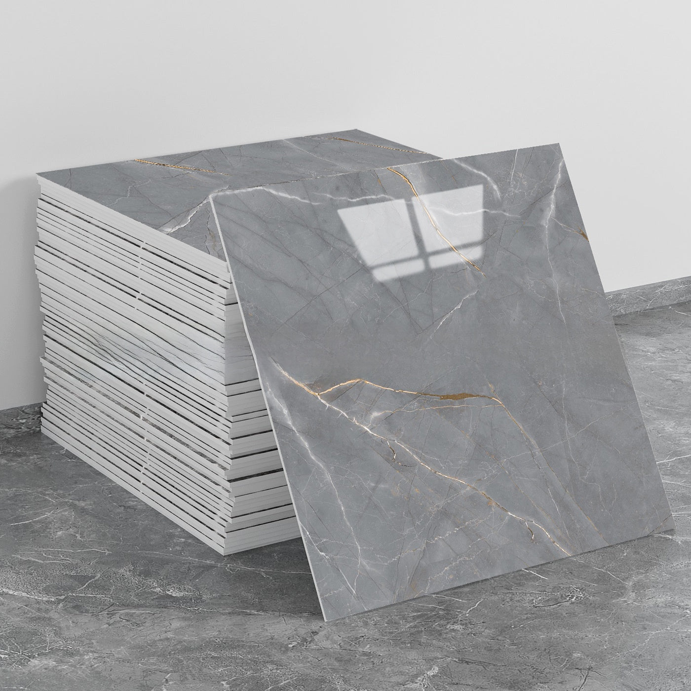 Self-adhesive waterproof tile wall