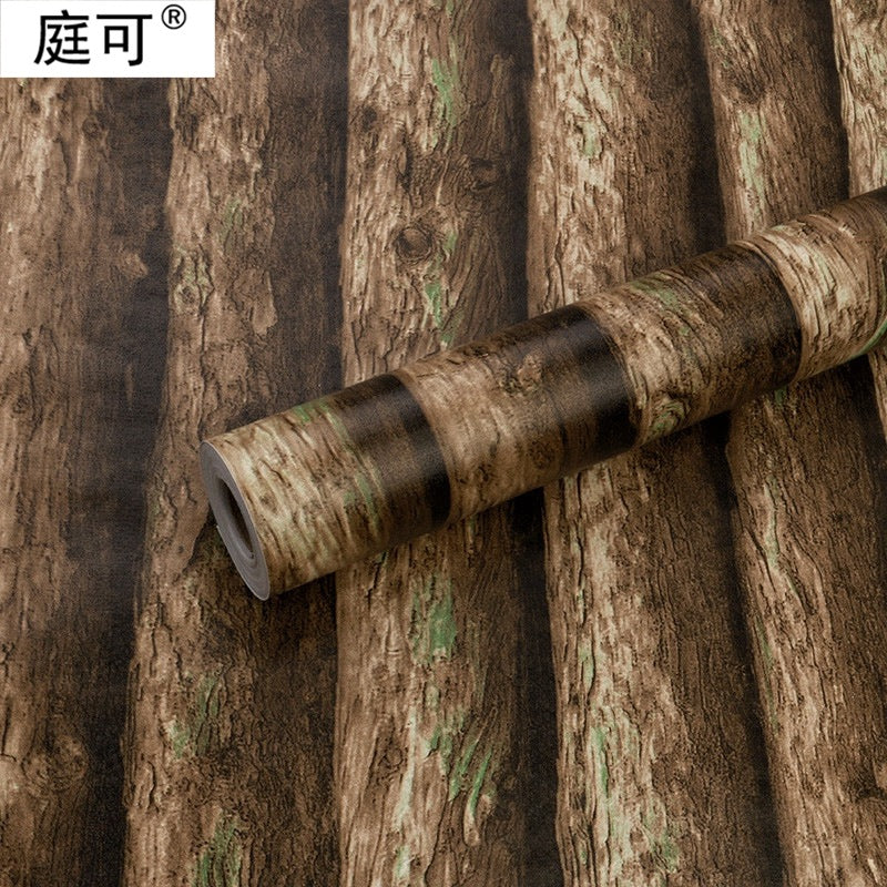 self-adhesive wood grain striped wallpaper