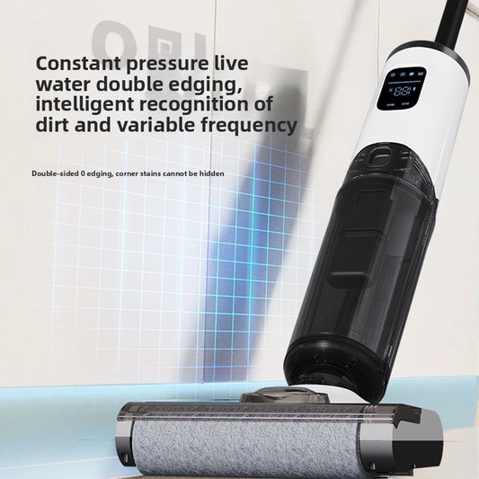 Self-cleaning mop and vacuum cleaner
