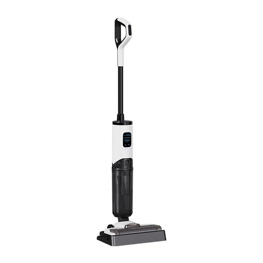 Self-cleaning mop and vacuum cleaner